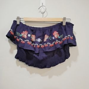 NWOT Xhilaration Embroidered Ruffle Tops